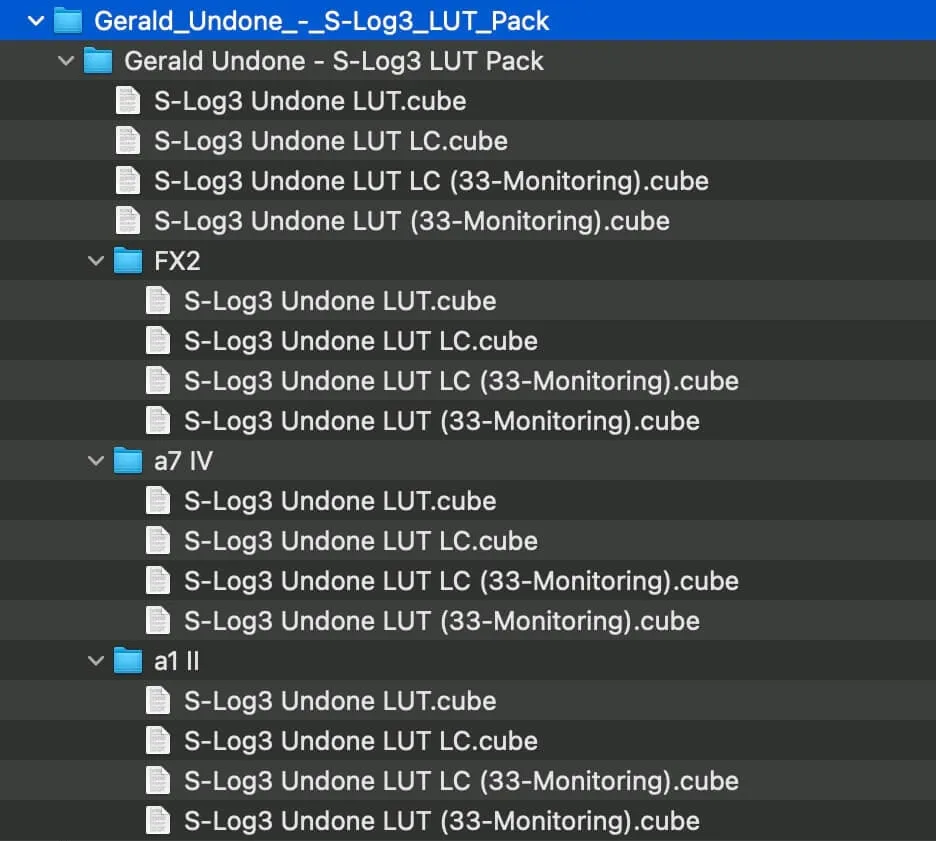 索尼S-Log3原始素材转换Rec.709色彩还原增强调色LUT预设