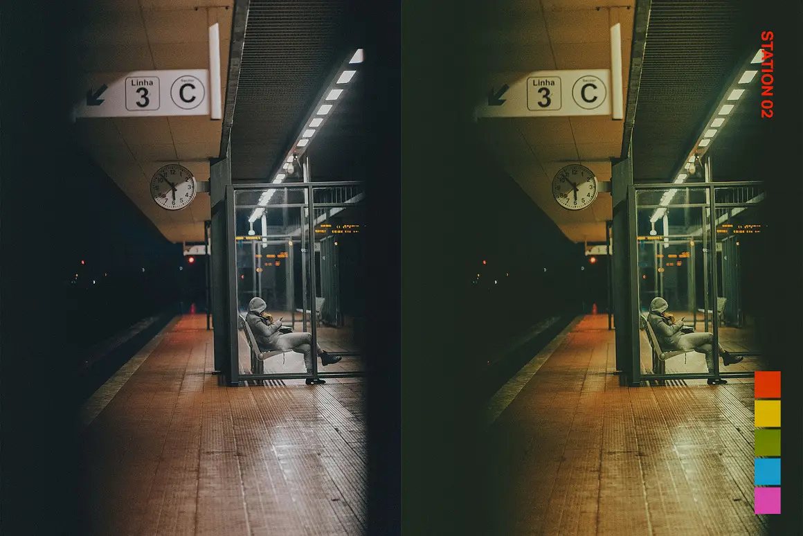 电影子弹列车色彩风格赛博夜色调色模拟Lightroom预设LUT预设