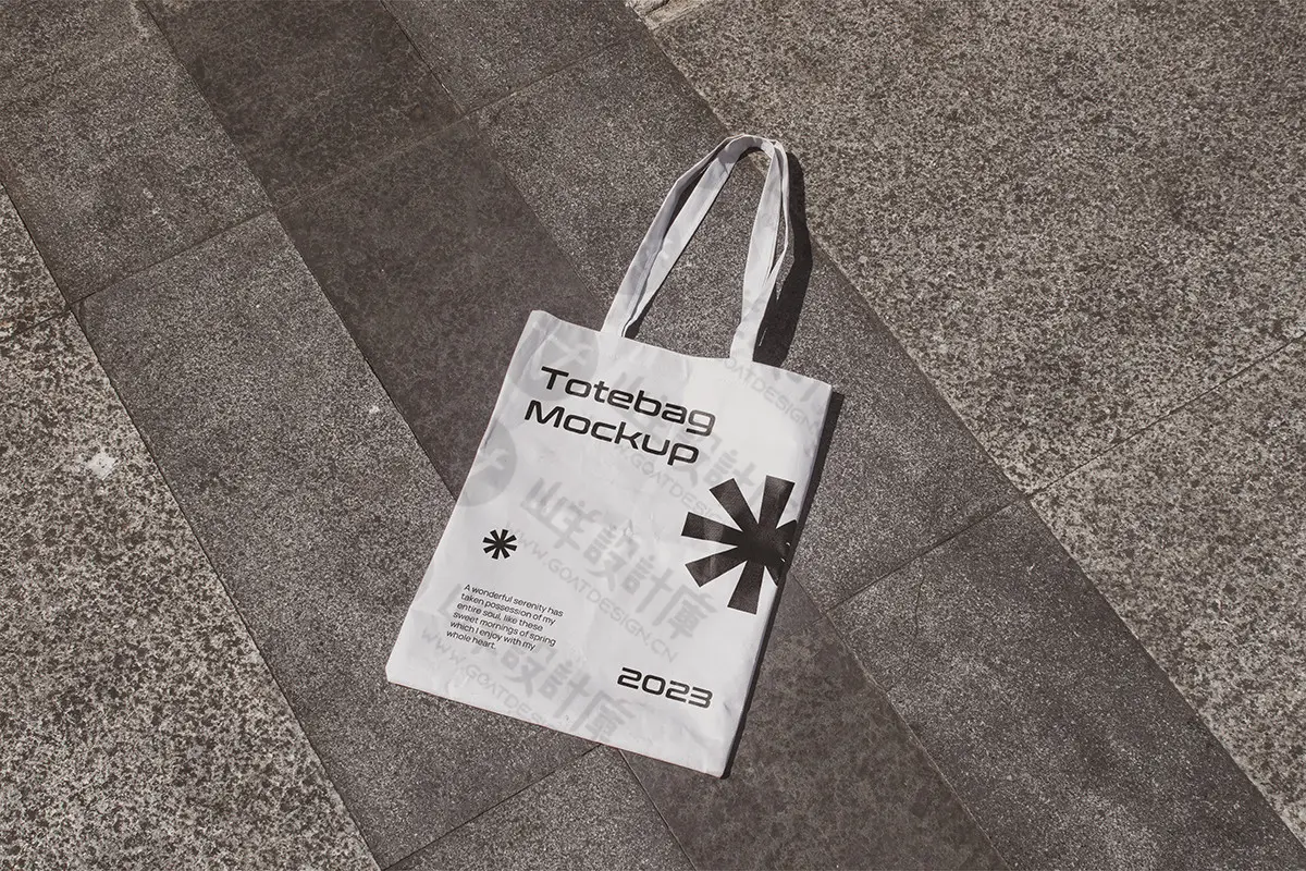 质感帆布包样机帆布袋手提袋户外场景vi展示文创品牌贴图素材psd