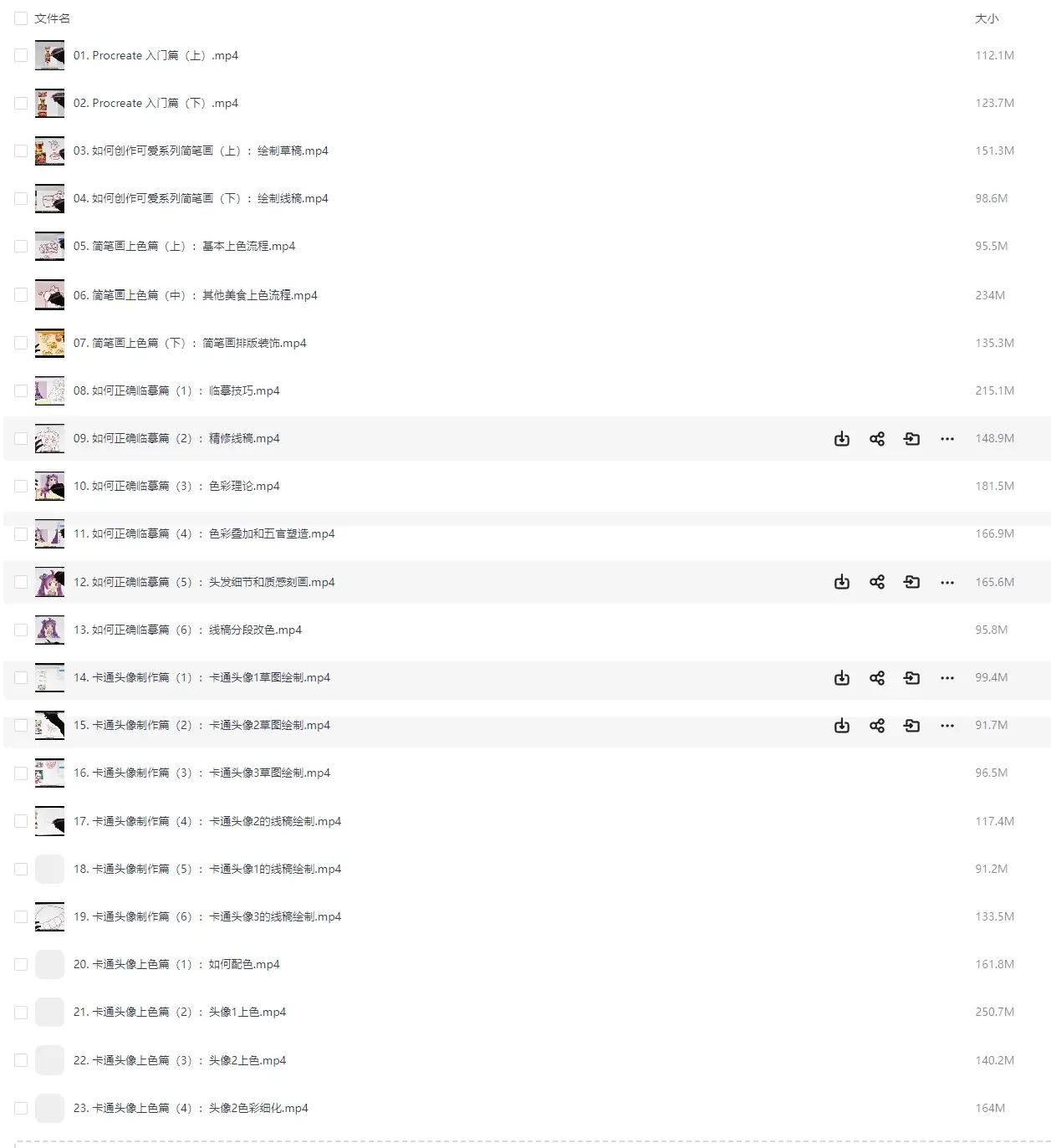 简笔卡通头像procreate基础教程