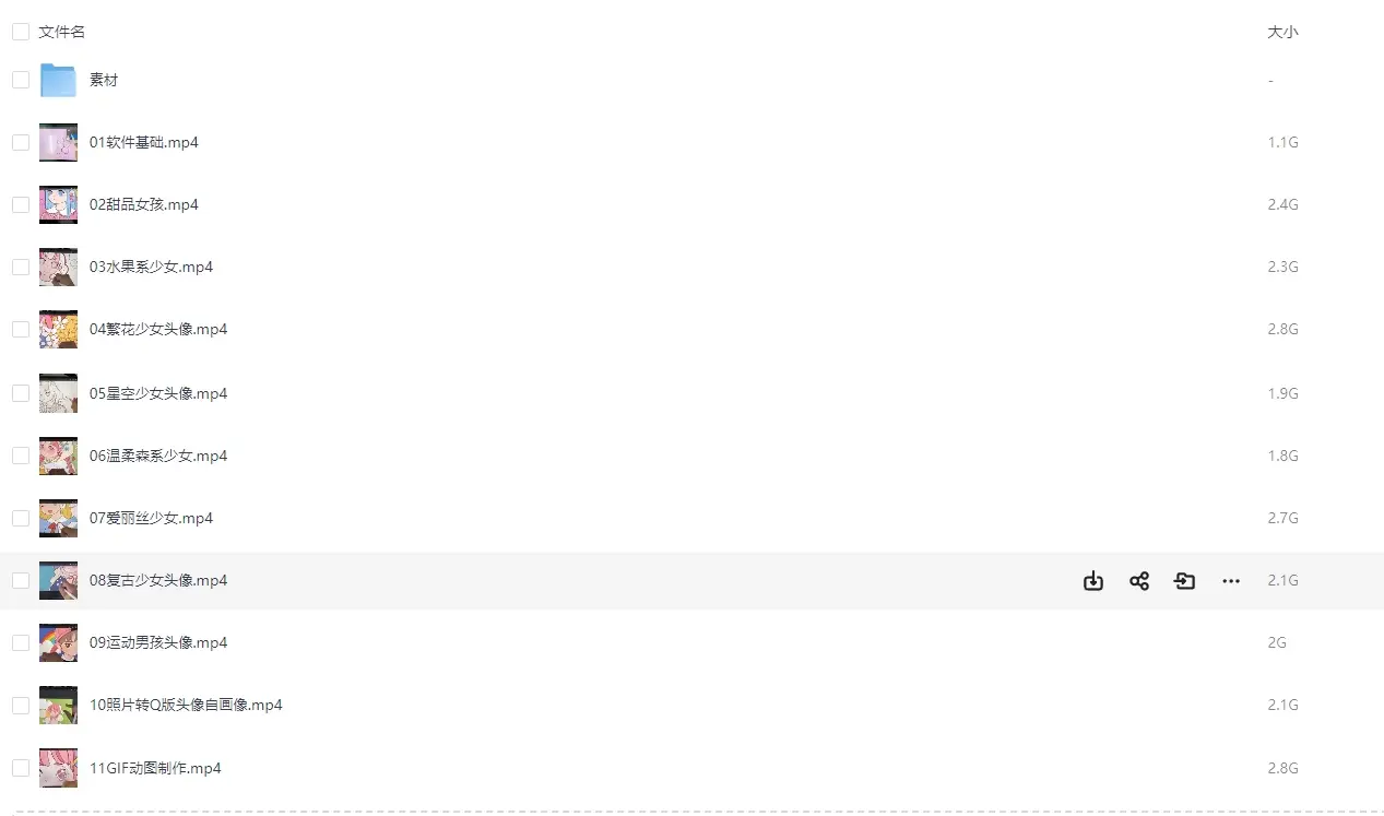 Q版清新少女头像procreate绘画巩固教程
