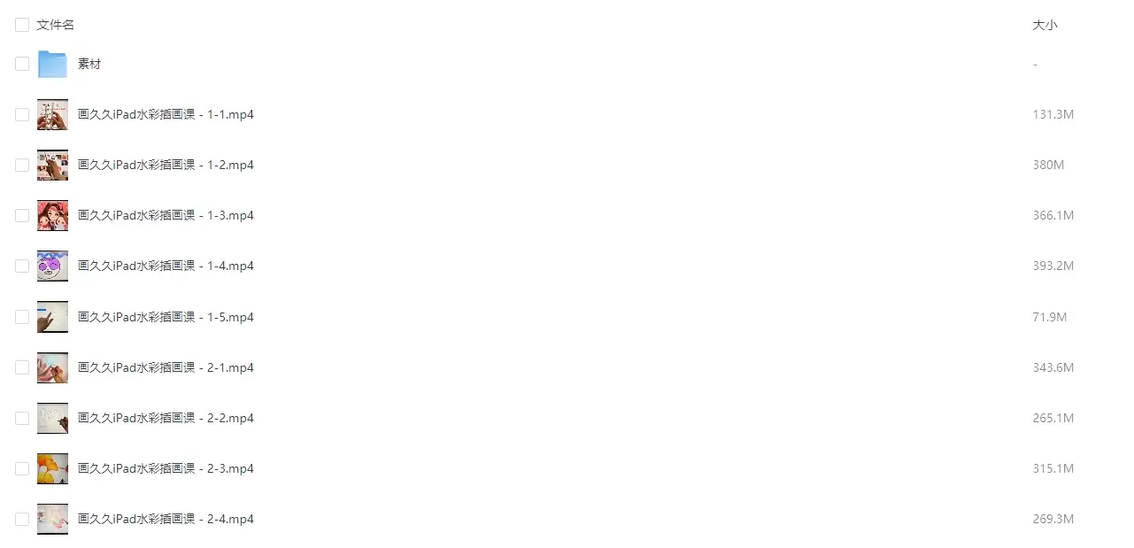 Q版人物综合水彩插画实战procreate绘画巩固教程