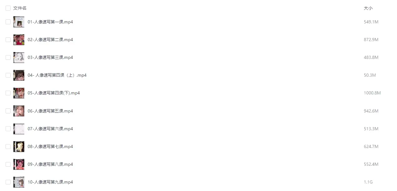 速写头像线稿procreate绘画大师教程