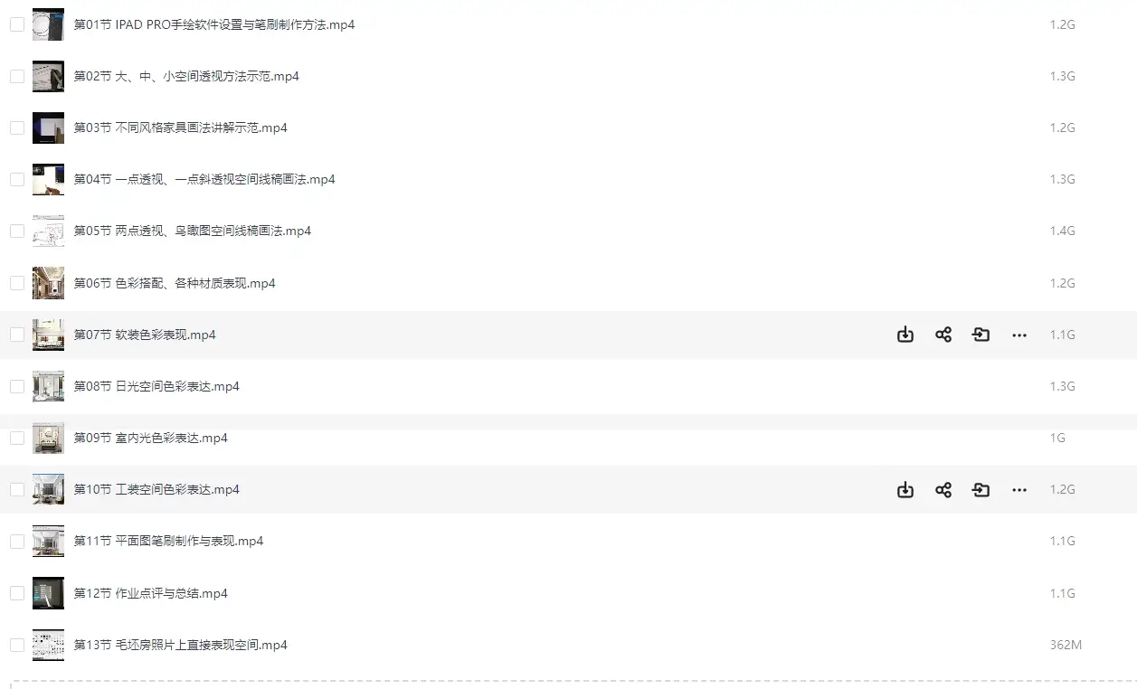 室内设计教程procreate绘画专业教程