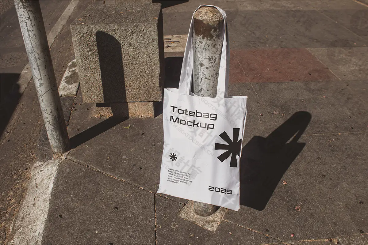 质感帆布包样机帆布袋手提袋户外场景vi展示文创品牌贴图素材psd