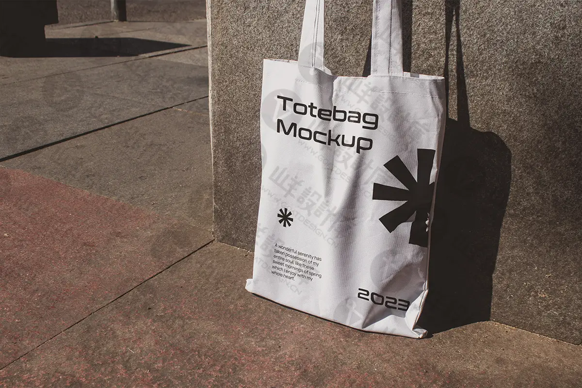 质感帆布包样机帆布袋手提袋户外场景vi展示文创品牌贴图素材psd