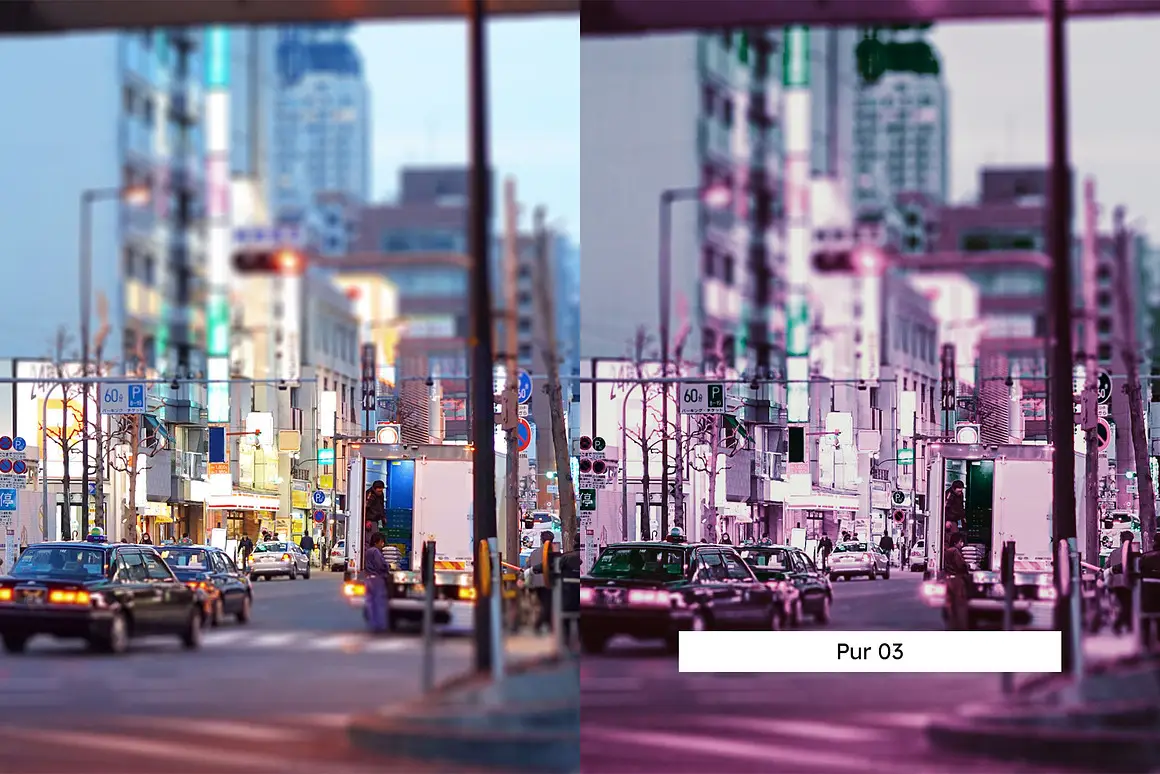 电影银翼杀手风格夜色灯光霓虹赛博朋克艺术色彩摄影调色Lightroom预设LUT预设