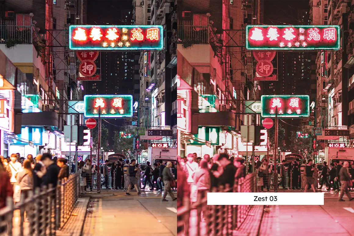 电影银翼杀手风格夜色灯光霓虹赛博朋克艺术色彩摄影调色Lightroom预设LUT预设