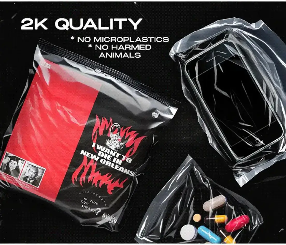 真实质感高清透明塑料包装袋薄膜PNG叠加背景肌理ps设计素材