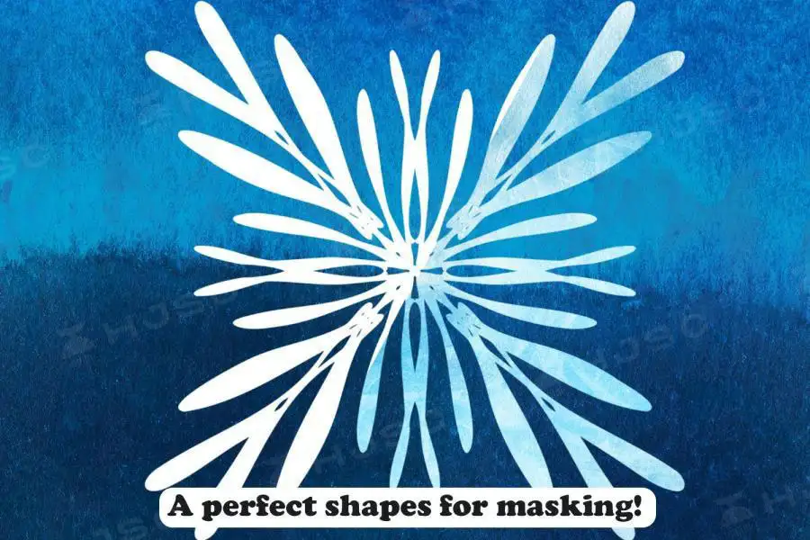 冬季主题雪花图案装饰花纹PS笔刷