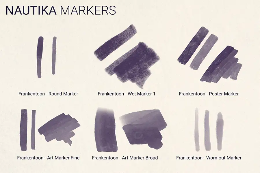 水彩丙烯漫画肌理纹理画画厚涂ipad绘画procreate笔刷