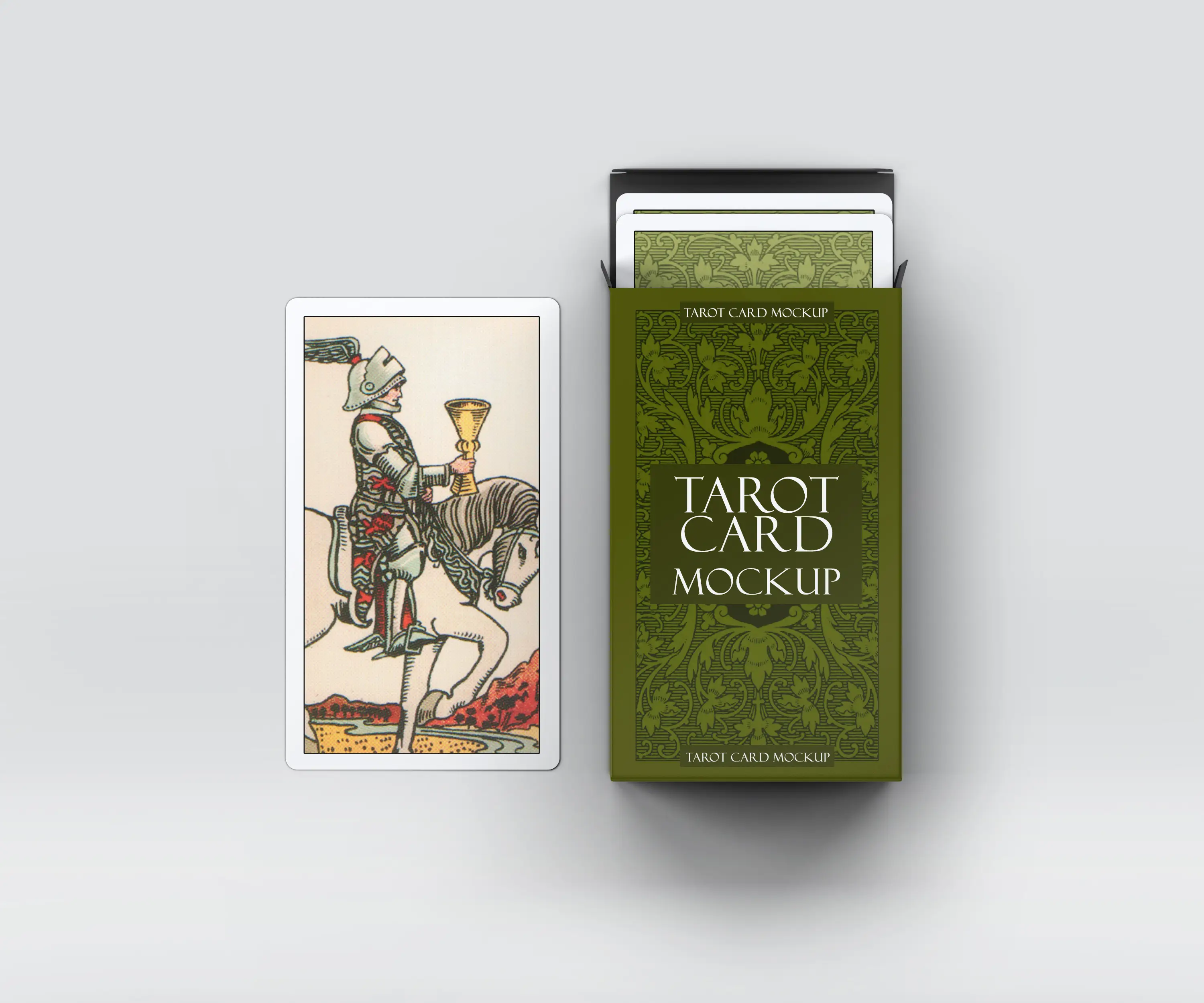扑克牌塔罗牌卡片卡牌包装vi设计展示ps智能贴图样机素材模版psd
