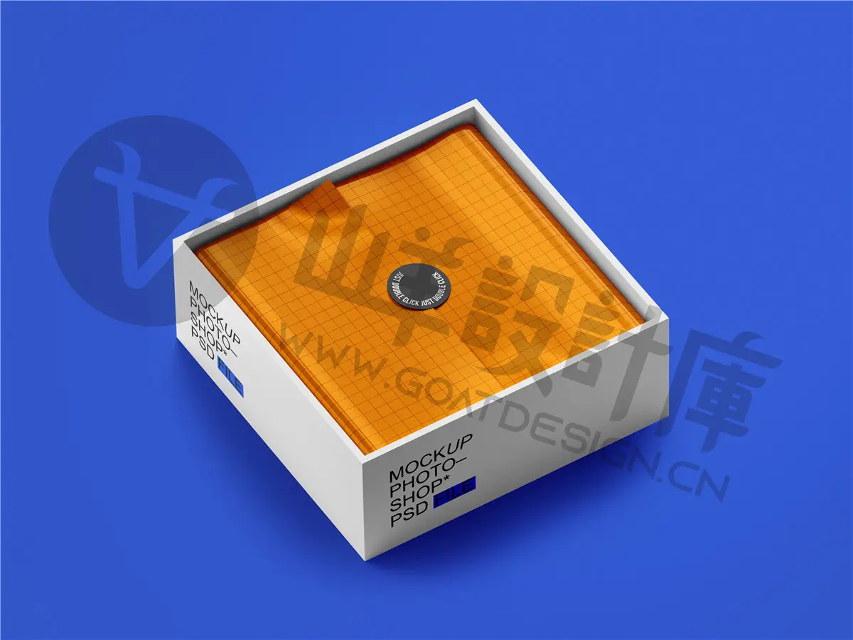 包装盒子天地盖纸盒礼盒效果图展示VI智能贴图样机PS设计素材PSD
