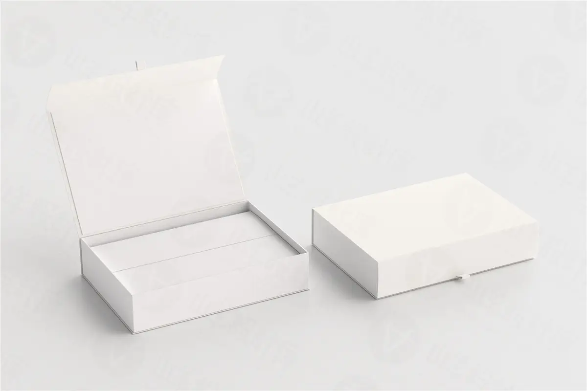 磁吸翻盖产品包装盒硬壳纸盒礼盒设计展示ps贴图样机素材模板psd