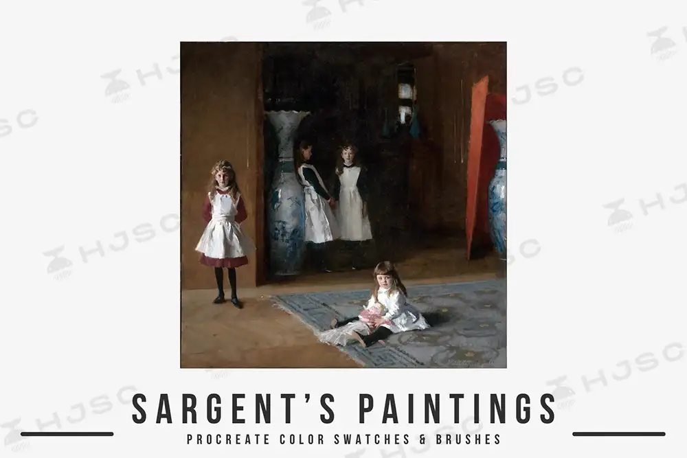 油画笔刷Sargent约翰·辛格·萨金特复古油画艺术色卡procreate笔刷