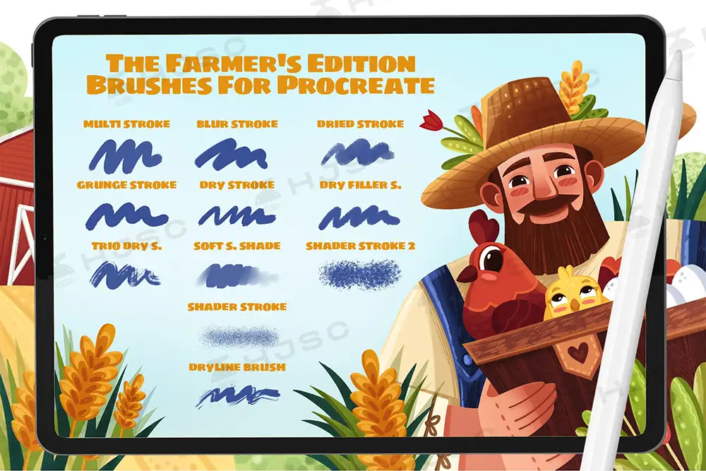 儿童书籍插画家套装/全套色卡调色板卡通手绘procreate笔刷