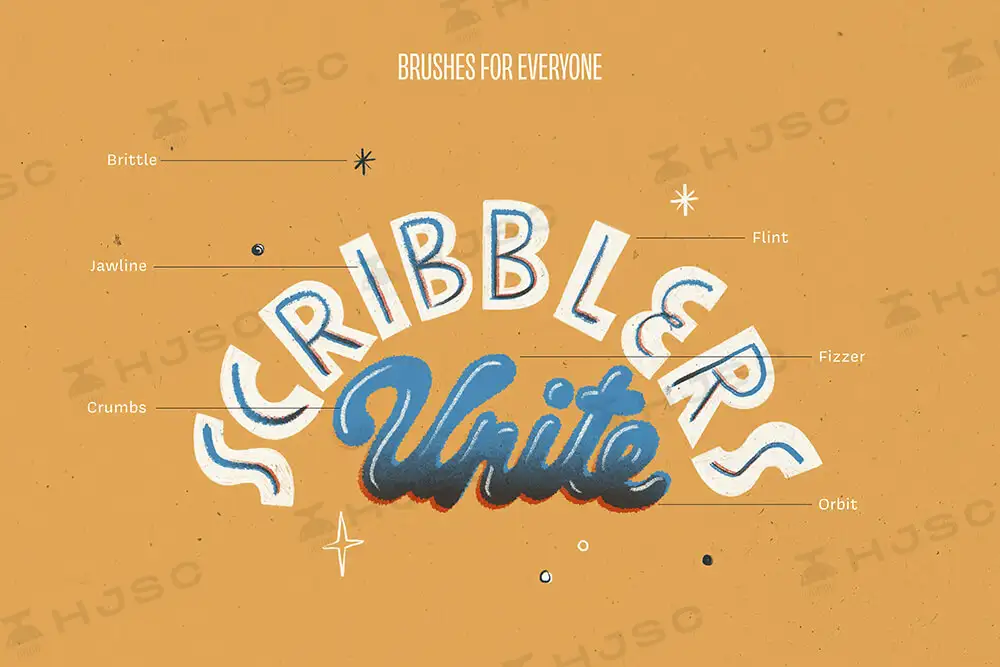 铅笔钢笔颗粒点画噪点肌理复古质感纹理写字勾线procreate笔刷