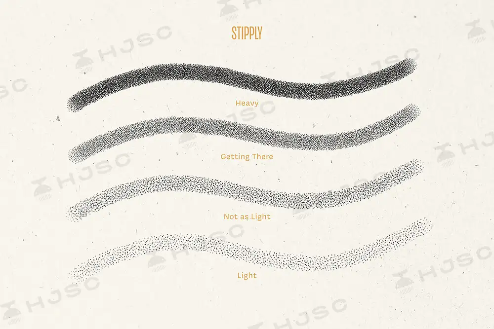 铅笔钢笔颗粒点画噪点肌理复古质感纹理写字勾线procreate笔刷