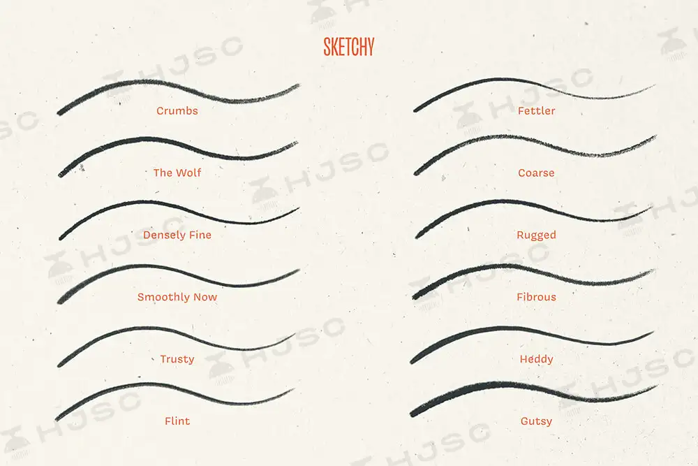 铅笔钢笔颗粒点画噪点肌理复古质感纹理写字勾线procreate笔刷