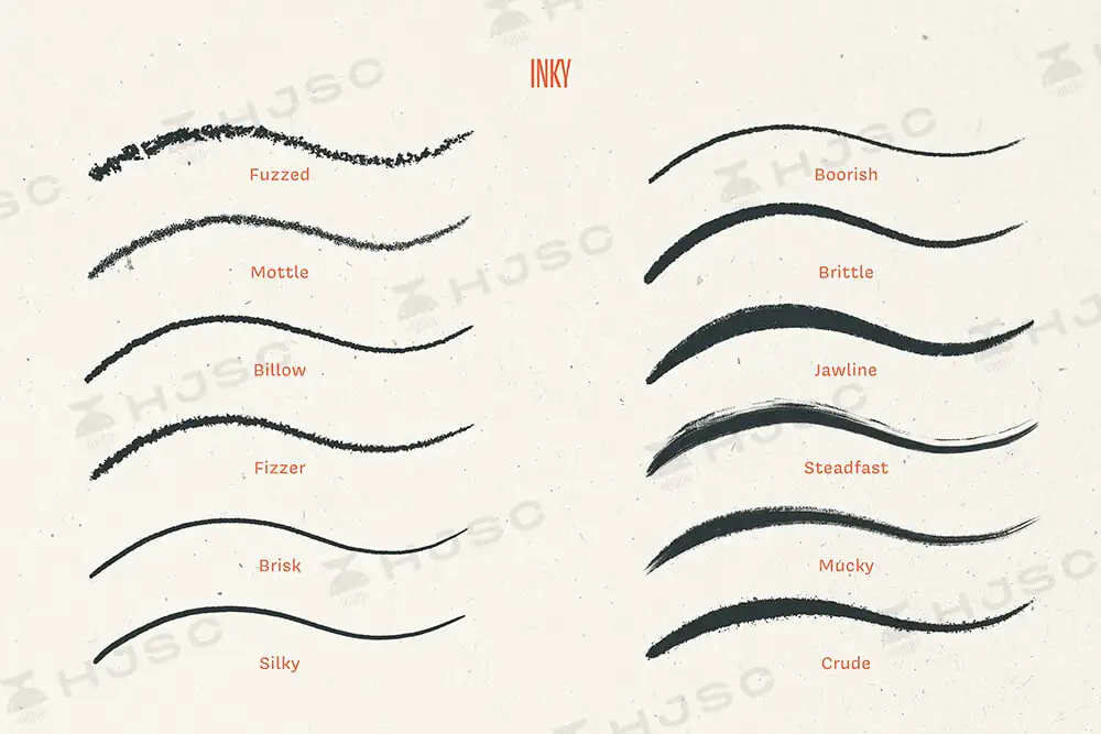 铅笔钢笔颗粒点画噪点肌理复古质感纹理写字勾线procreate笔刷