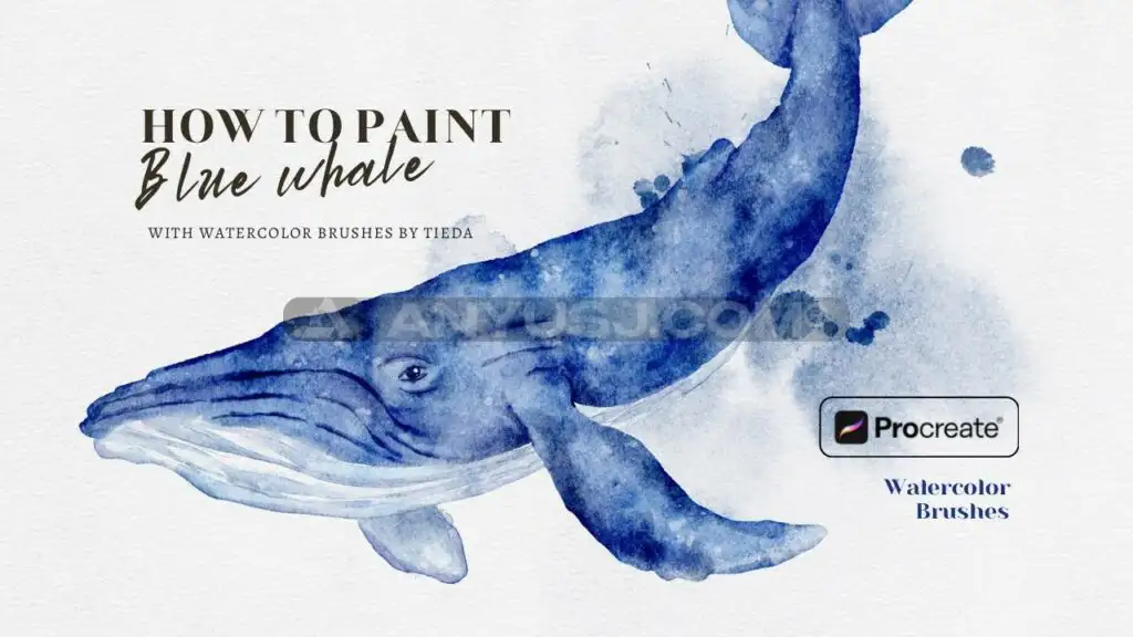 真实质感水彩笔刷纸张肌理纹理湿画水痕晕染色卡全套procreate笔刷