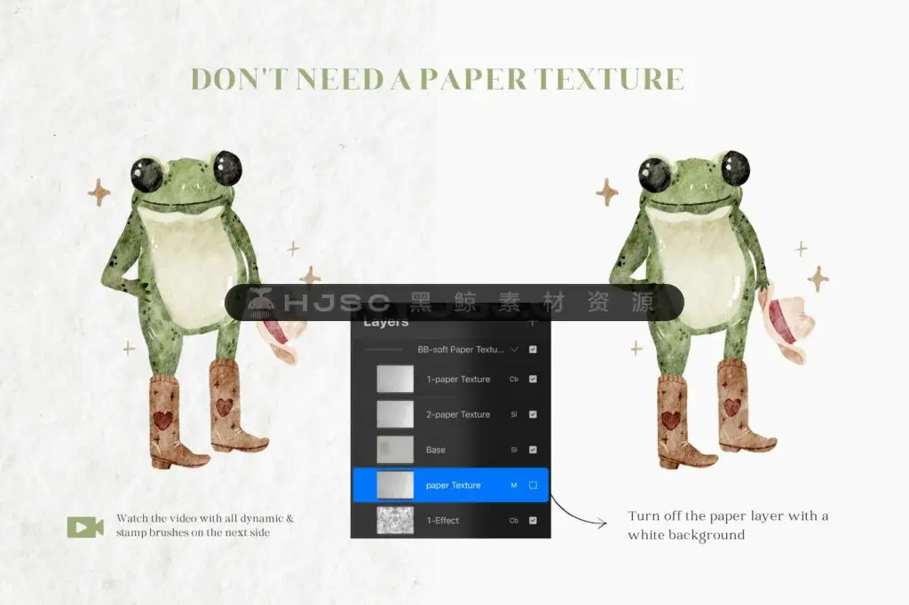 真实质感水彩笔刷纸张肌理纹理湿画水痕晕染色卡全套procreate笔刷