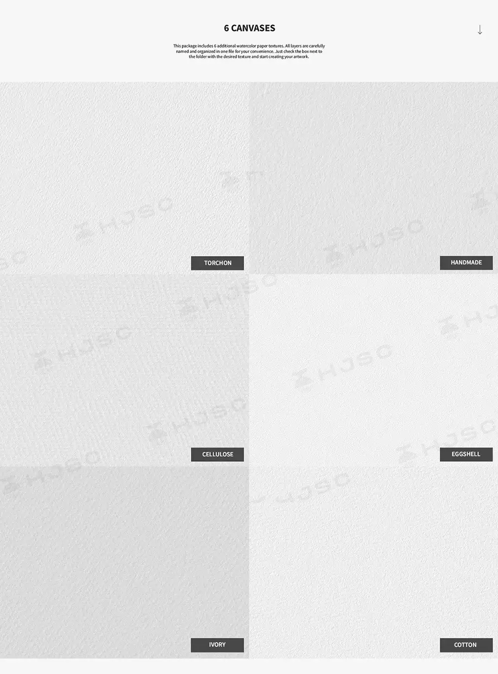 procreate水彩笔刷30只超级真实的水彩笔+6张水彩纸纹理画布