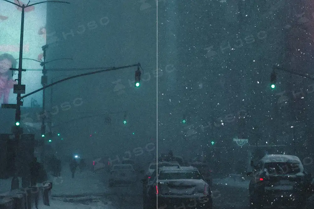 下雪特效雪花飘落素材冬季大雪procreate笔刷ps笔刷