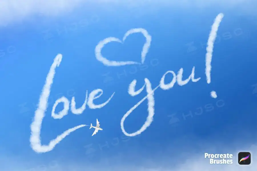 白云笔刷天空蓝天云朵云彩云层ipad绘画procreate笔刷