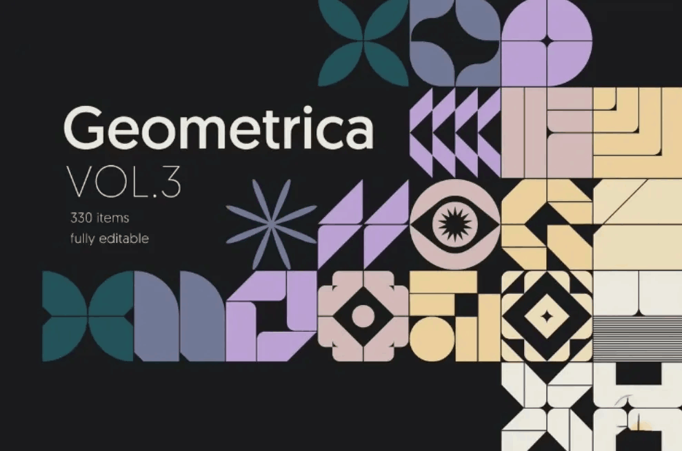 抽象几何艺术logo徽标图形图标AI矢量设计素材