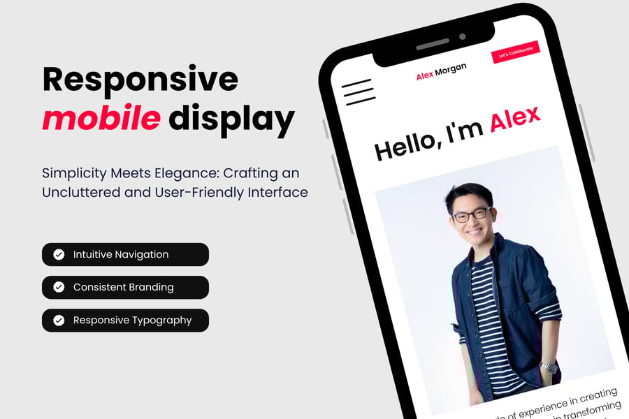 作品集着陆页面网页模板 (FIG,PSD,SKETCH,XD)