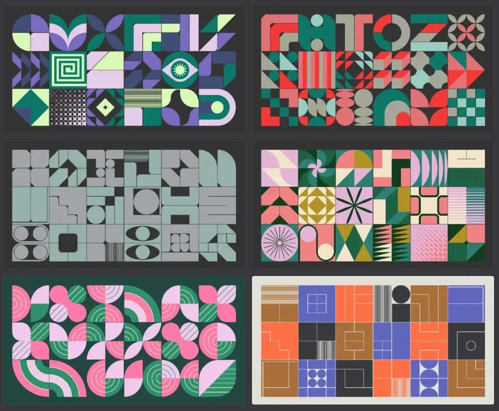 抽象几何艺术logo徽标图形图标AI矢量设计素材