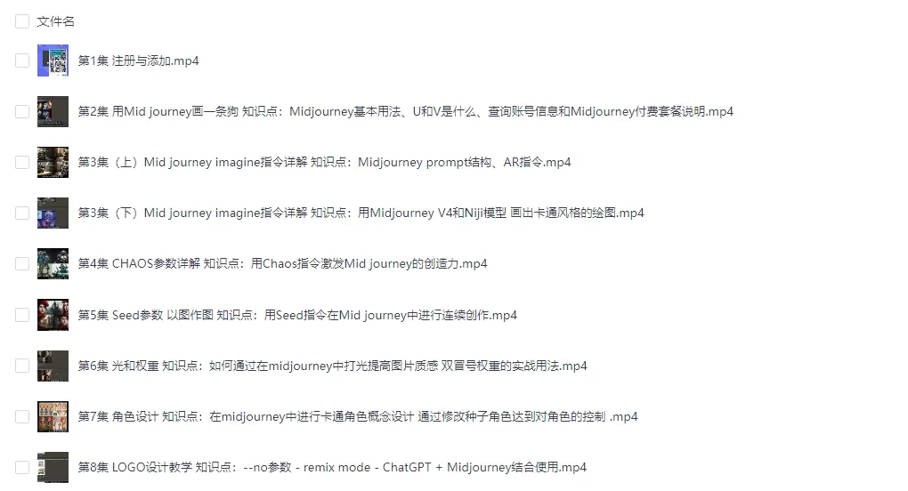 Midjourney中文教程视频从入门到精通
