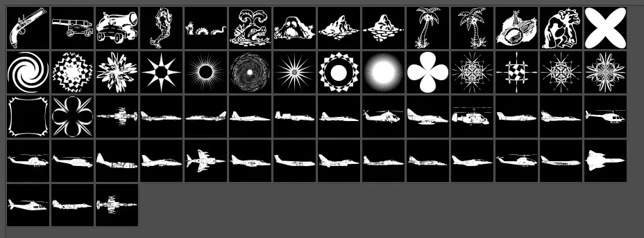 PS形状合集包 种图形、图标、形状、动物、植物、地形等图案 3500+款