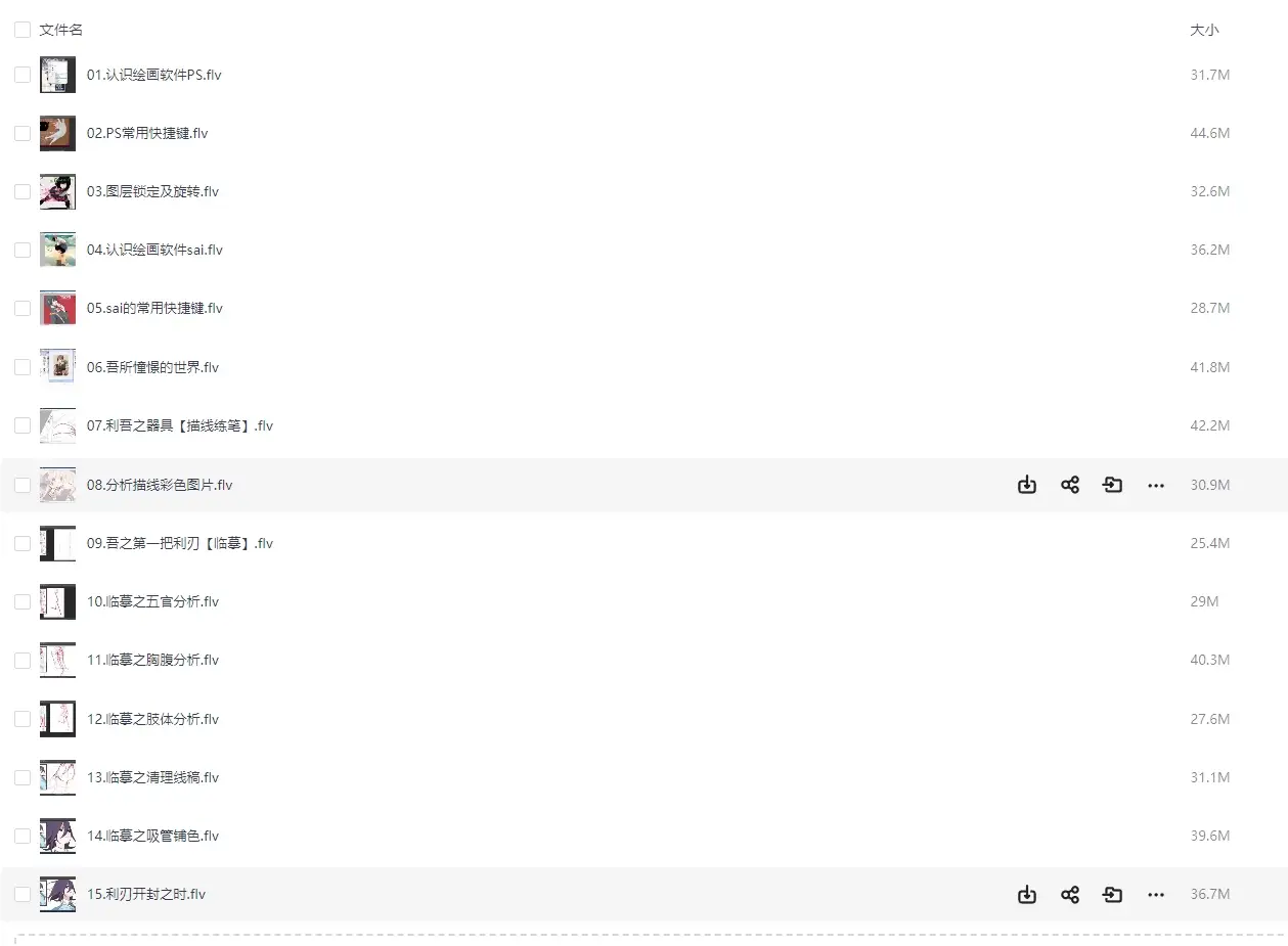 PS日系漫画入门视频教程