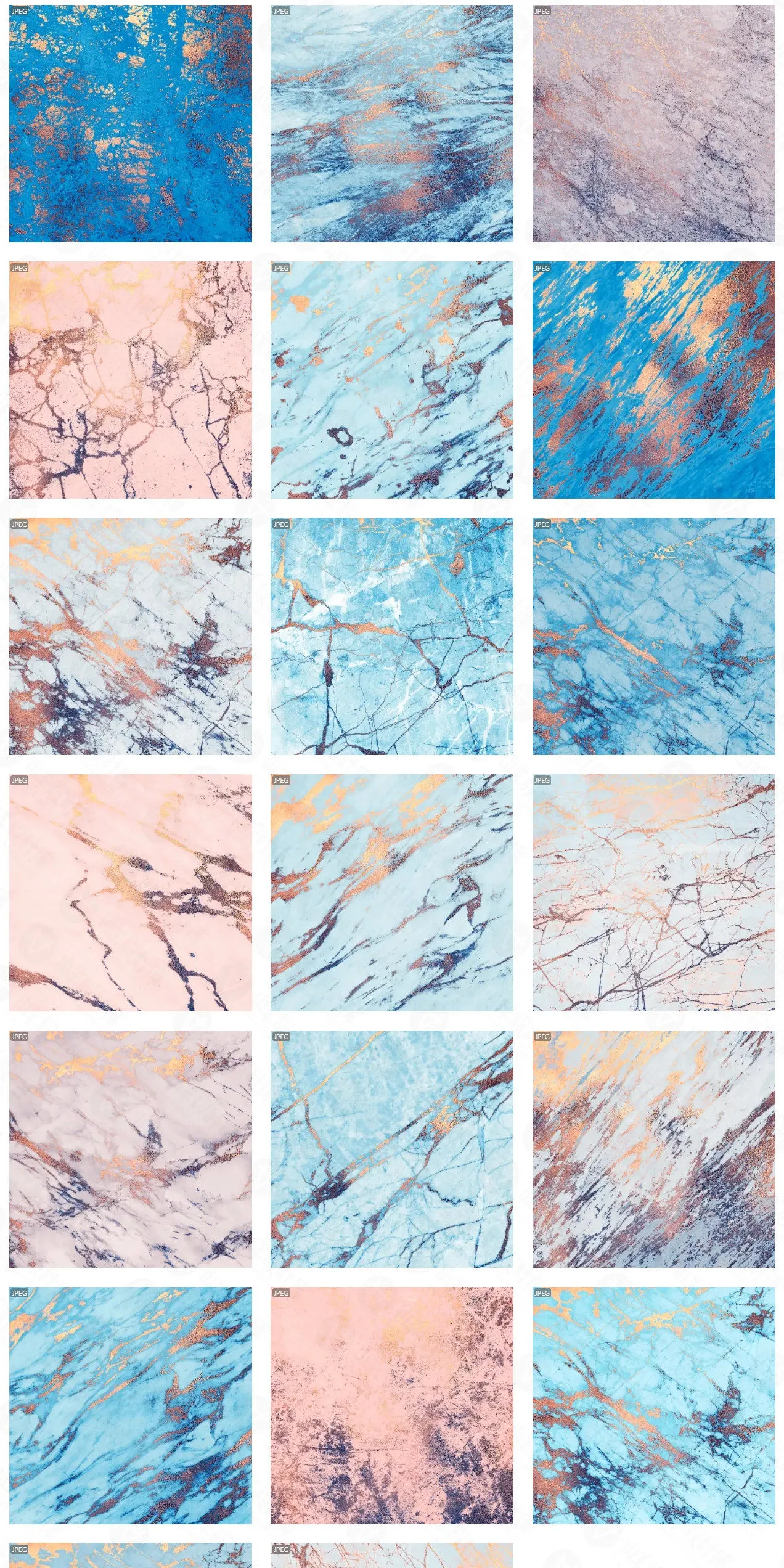 玫瑰金色蓝色轻奢北欧风大理石纹理图案背景设计素材jpg高清图片