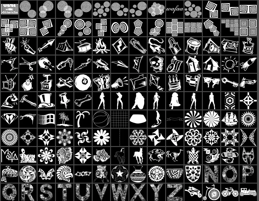 PS形状合集包 种图形、图标、形状、动物、植物、地形等图案 3500+款