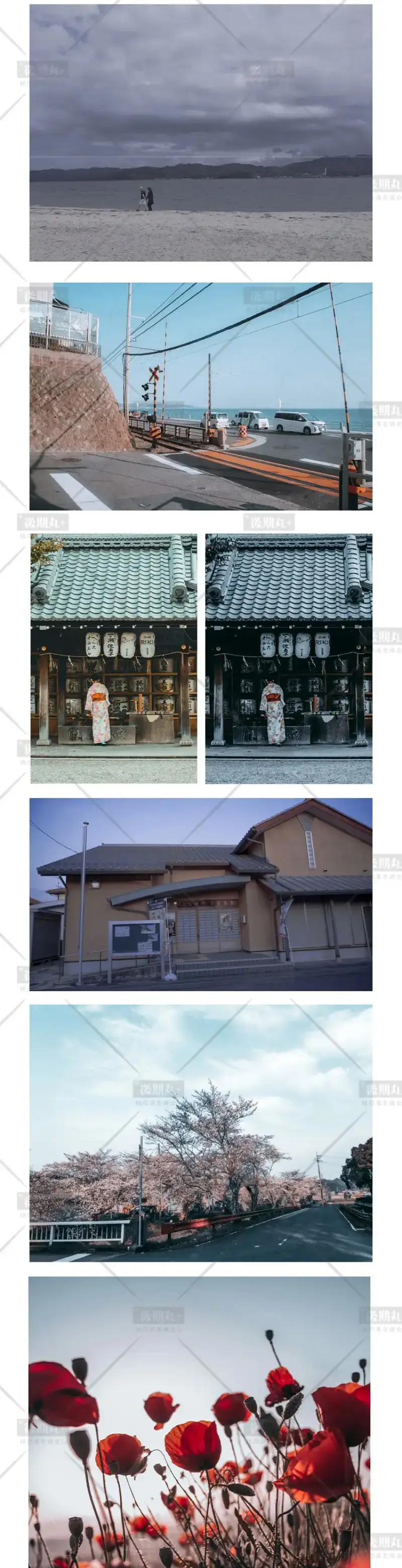 LR预设 网红日系原创雾霾蓝暗调写真PR视频lut调色手机预设PS滤镜