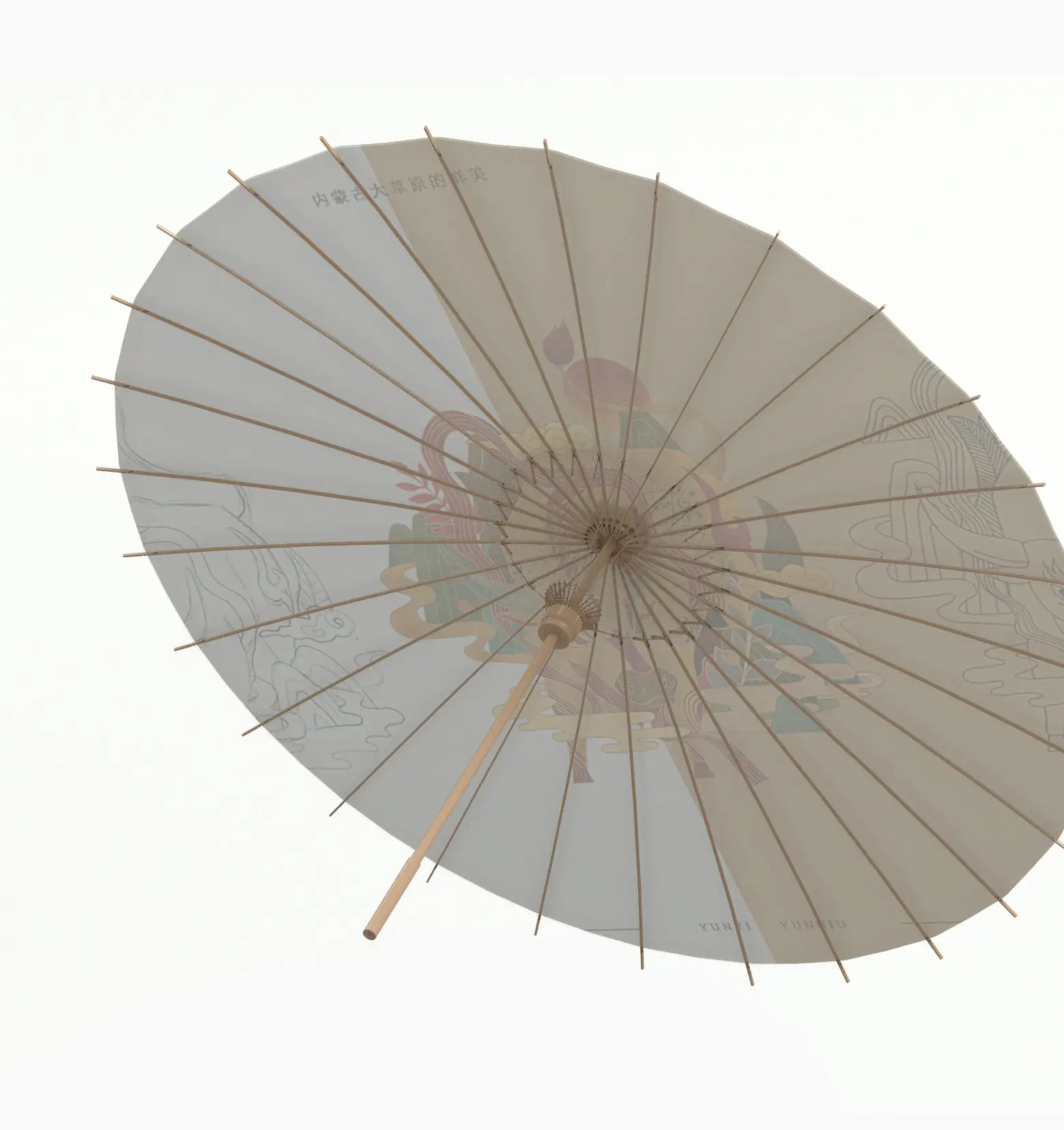 古风中国风油纸伞竹伞VI文创智能贴图样机效果展示PSD设计素材PS