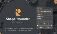 形状路径圆角PS扩展面板 Shape rounder 中文汉化版