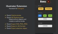 AI创建轮廓描边SVG/PMG/JPEG图片快速导出插件 Easy illustrator tools 中文汉化版