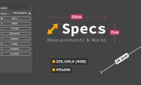 一键标注标尺PS扩展面板 Specs 中文汉化版
