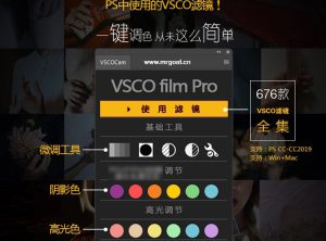 PS 扩展面板VSCOcam 全滤镜 文艺小清新一键调色PS插件