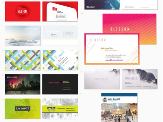 企业名片标志创意广告设计矢量素材模板