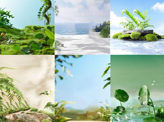 电商设计夏天小清晰产品高级场景高清背景图