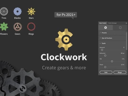 PS扩展面板齿轮快速生成 Clockwork 插件