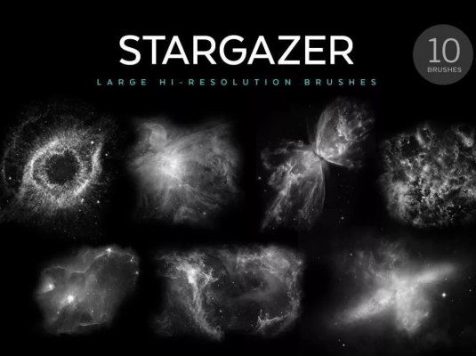 宇宙太空星云点点雾气PS笔刷