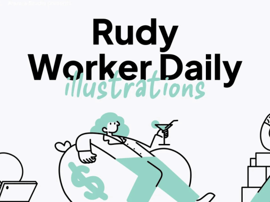 极简潮流卡通生活日常人物插画矢量素材