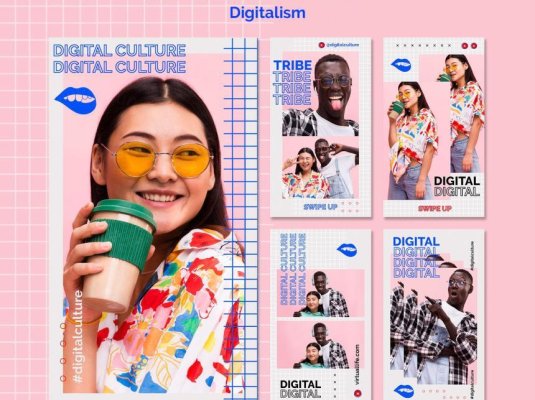 英文版式宣传海报PSD设计模板