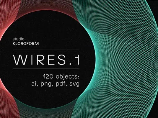 渐变未来科技几何线条抽象AI矢量素材